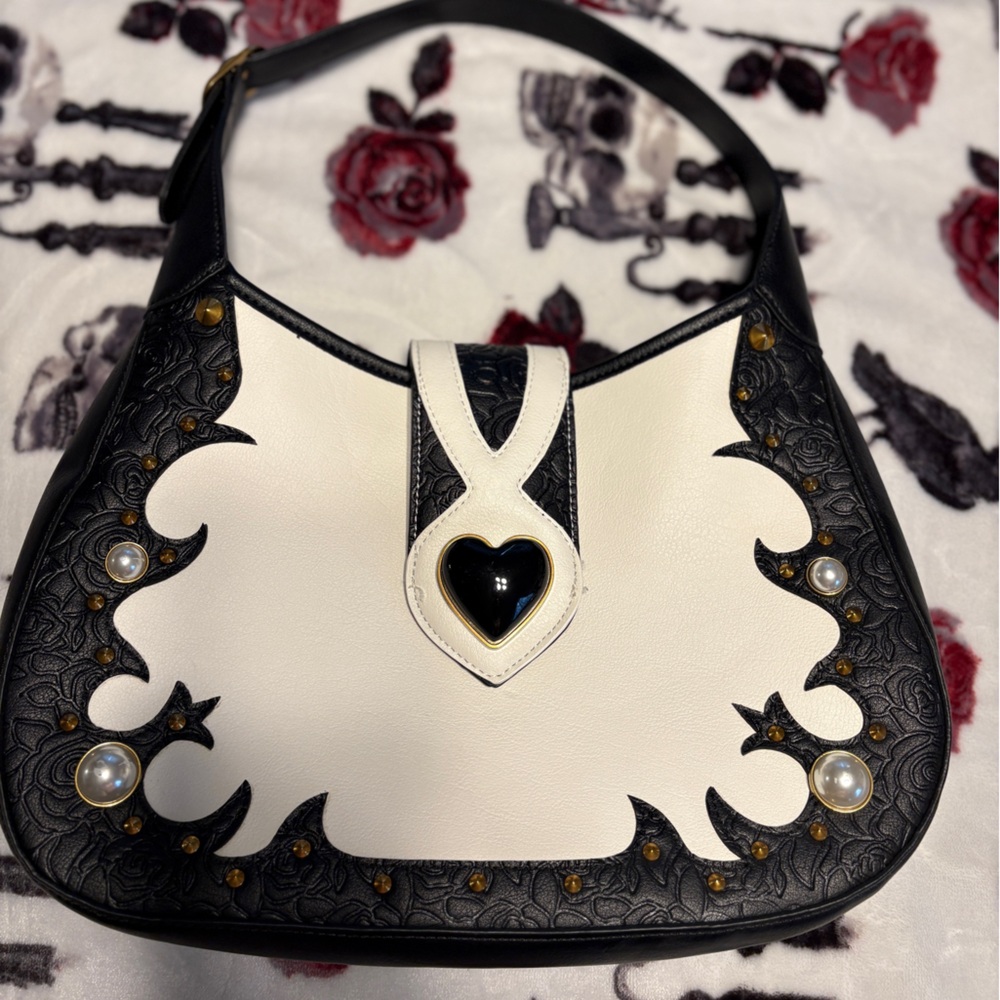 Betsey Johnson Hey Cowboy Women's Western Design Shoulder Bag in White